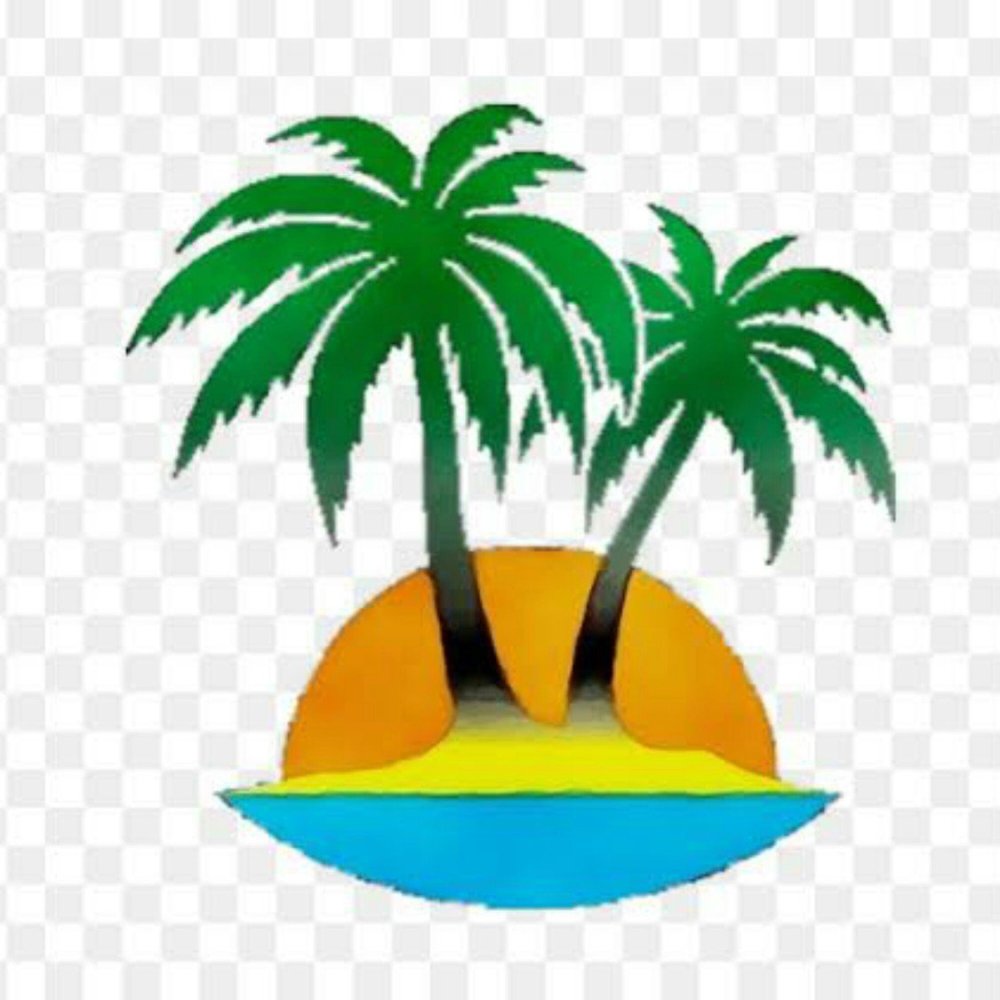 Остров с пальмой вектор