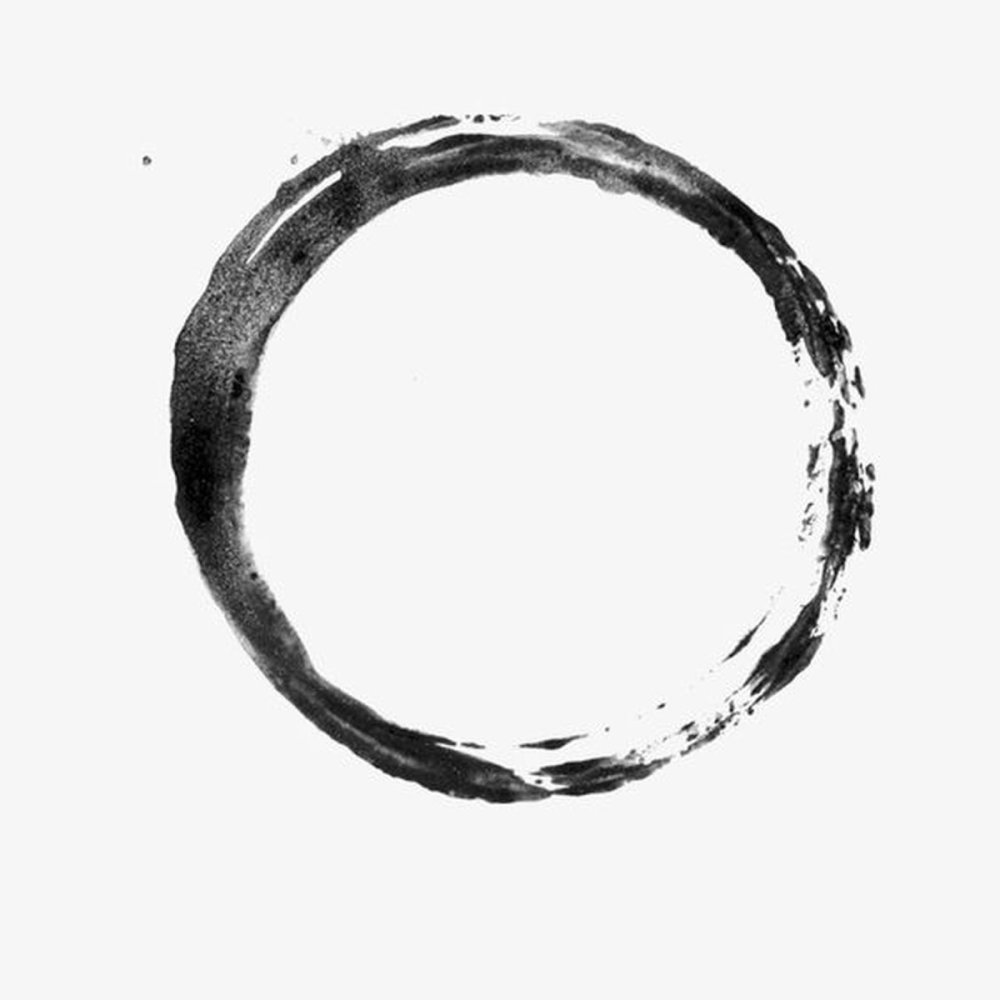 Черное кольцо на прозрачном фоне