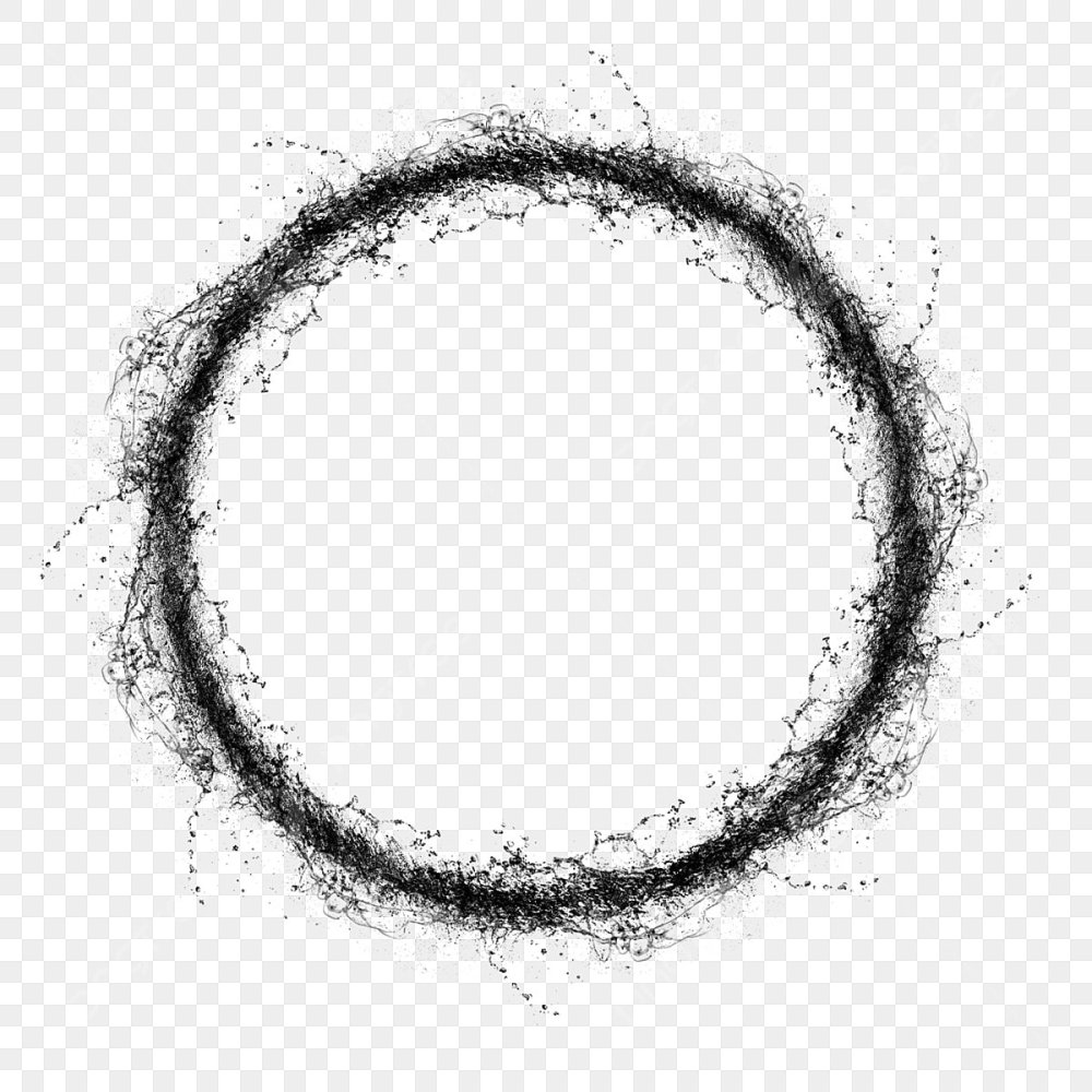 Черная круглая рамка для фотошопа