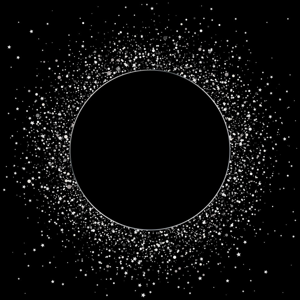 Белый круг на черном фоне