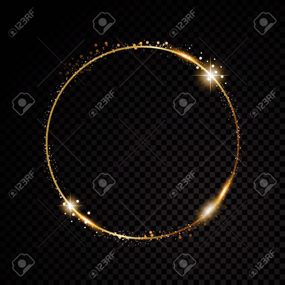 Золотой круг на черном фоне