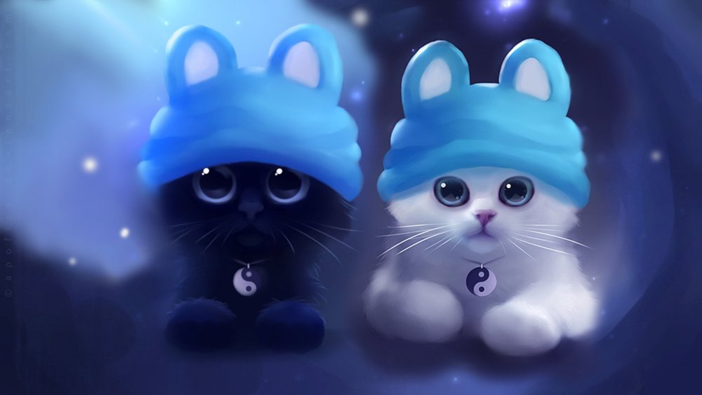 Милые котики обои