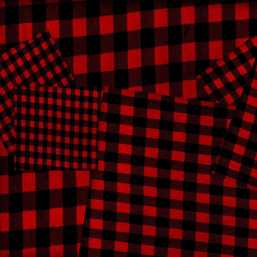 Красная клетчатая ткань