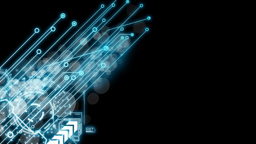 Черный фон технологии