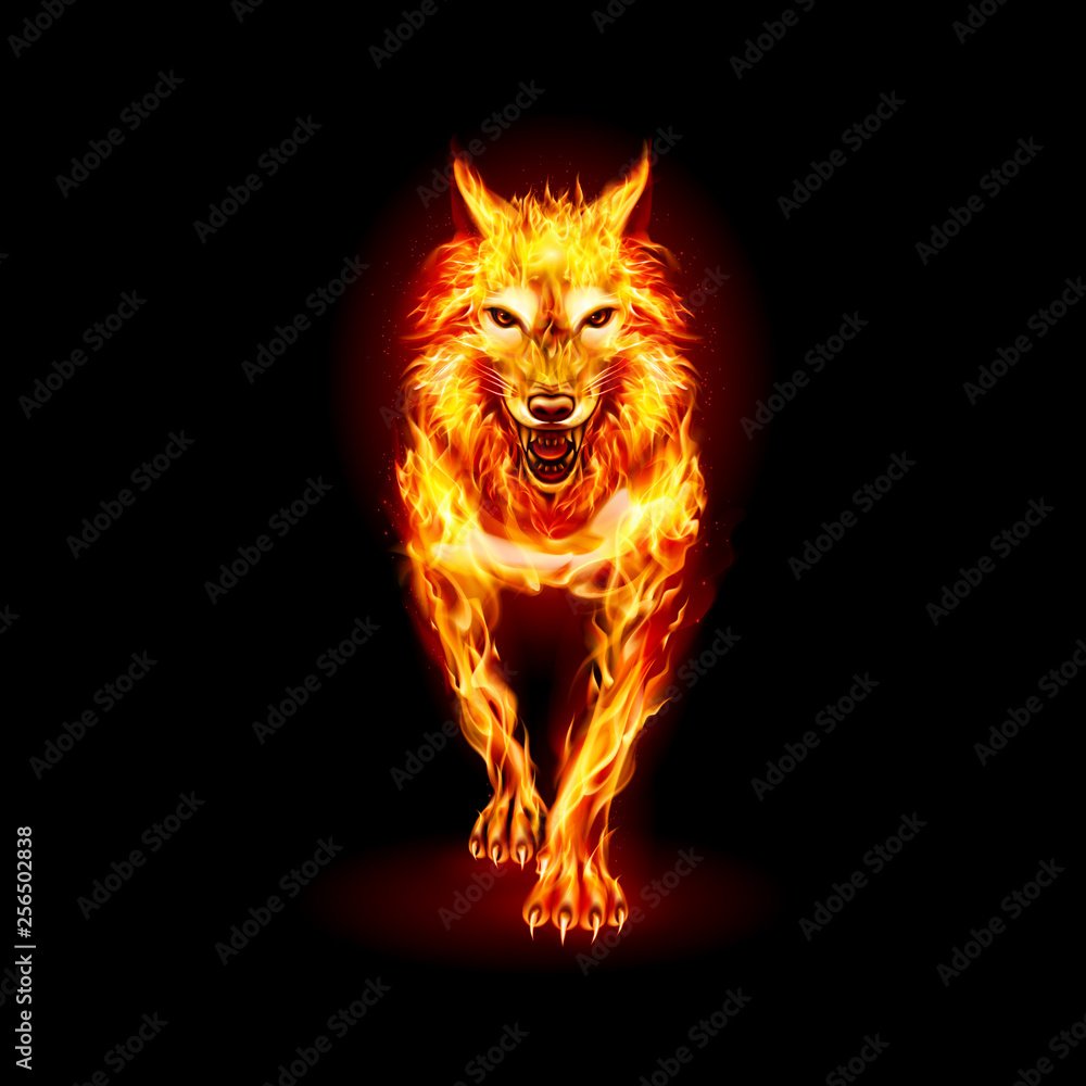 Вок на огне