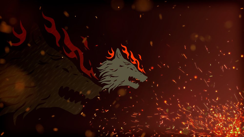 Фенрир Огненный волк демон
