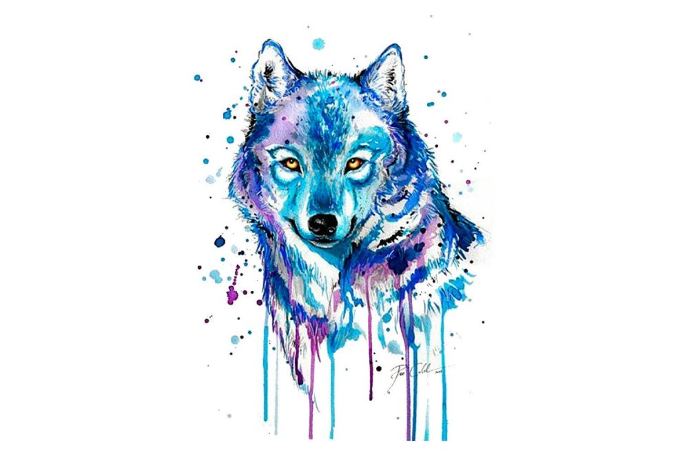 Волк на Красном фоне