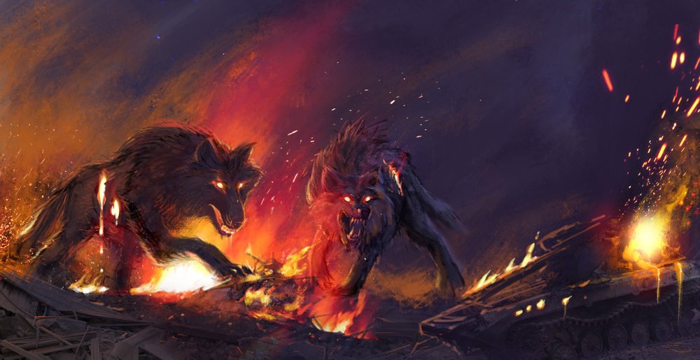 Волк абстракция