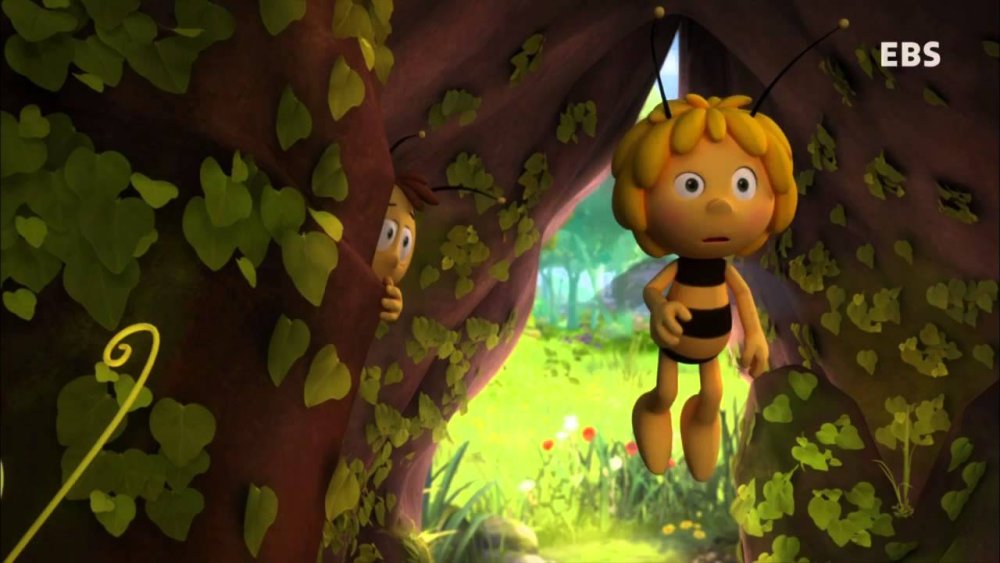 Грустная Пчелка Майя на прозрачном фоне