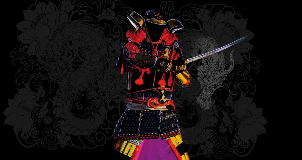 Ниндзя на Красном фоне
