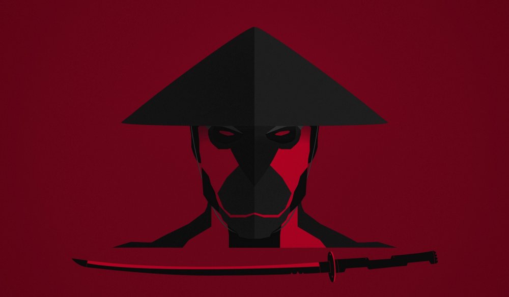 Красный Япония Самурай