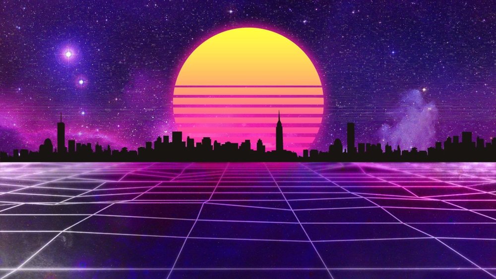 Обои неон космос
