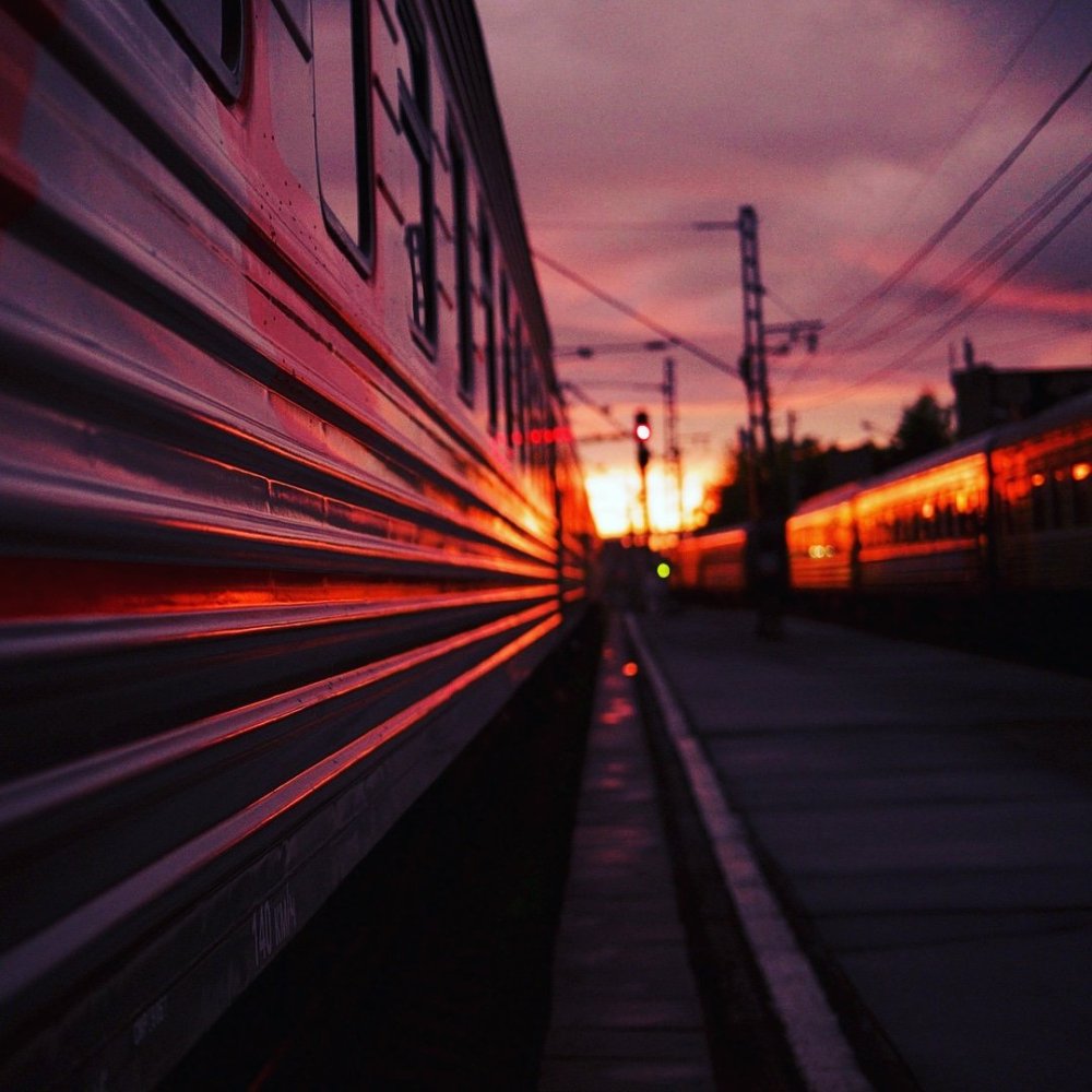 Закат на вокзале