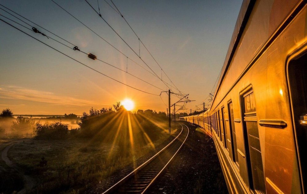 Красивый вид из поезда