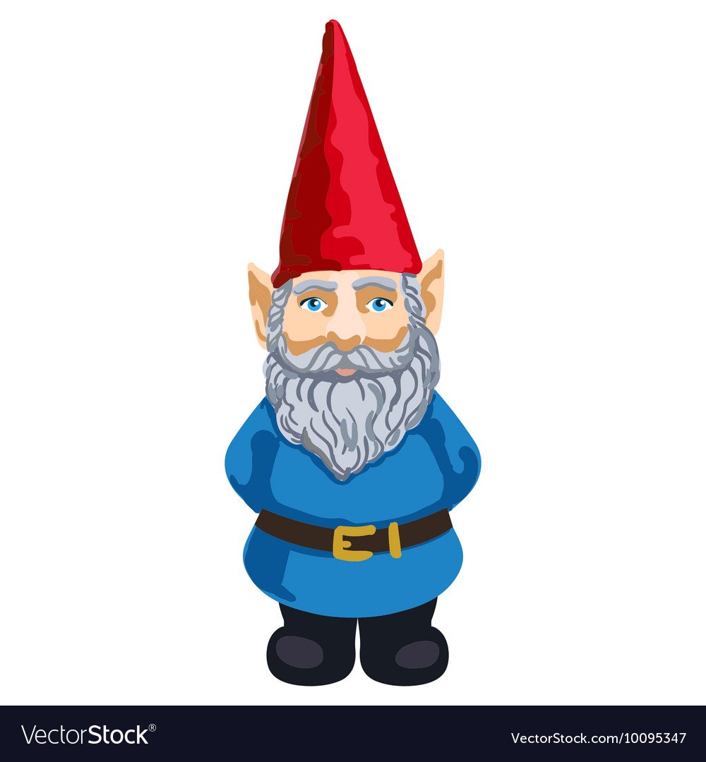 Гном в голубой шапке