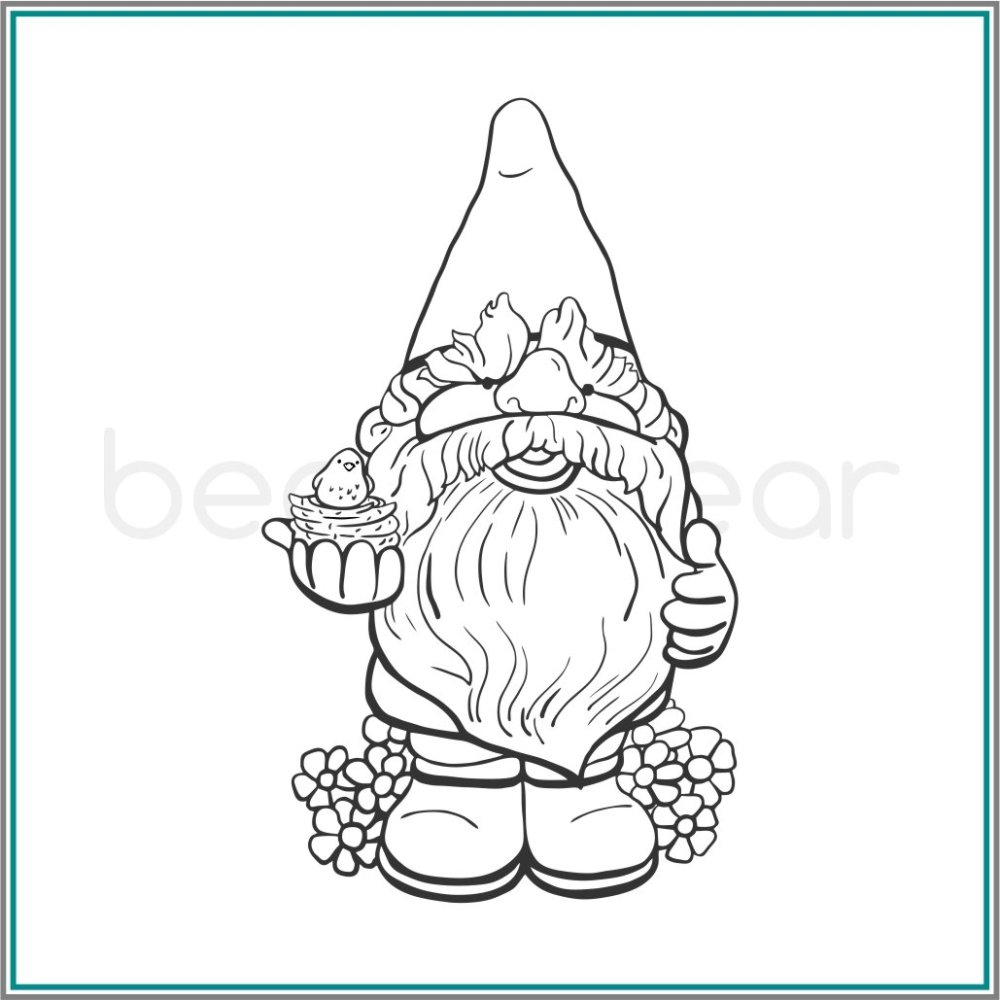 Скандинавский Гном раскраска