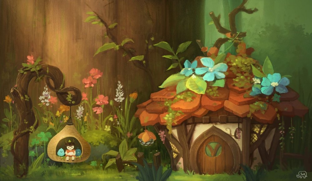 Домик гномов для баннера