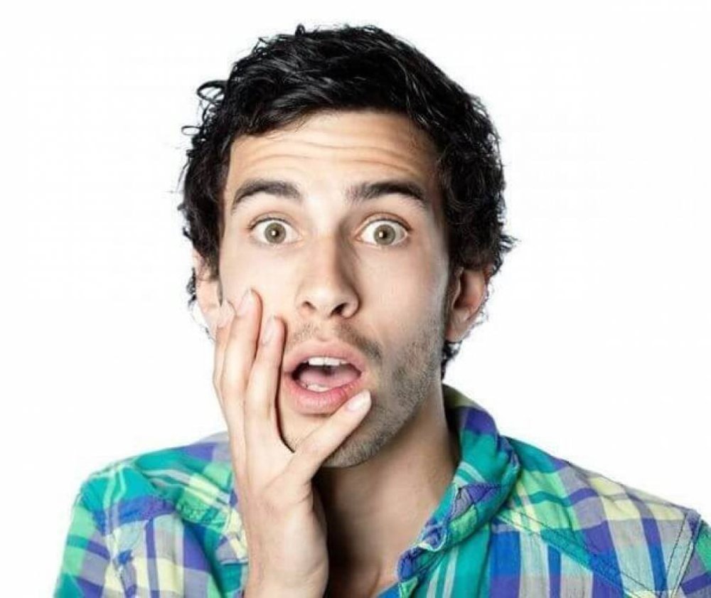 Парень удивлен