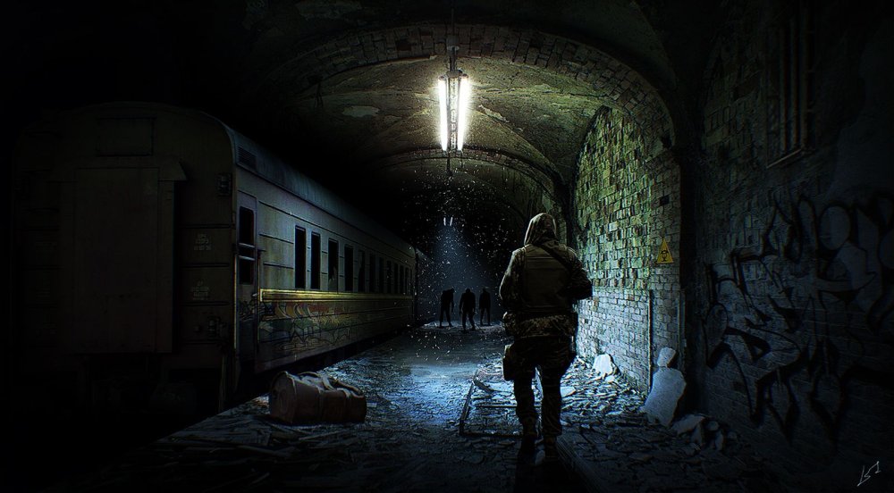 ВАЗ 2110 черная ночью