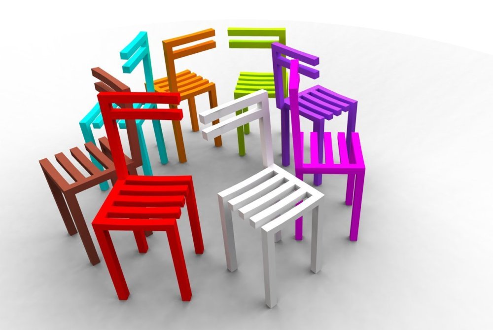 Стульчики в ряд