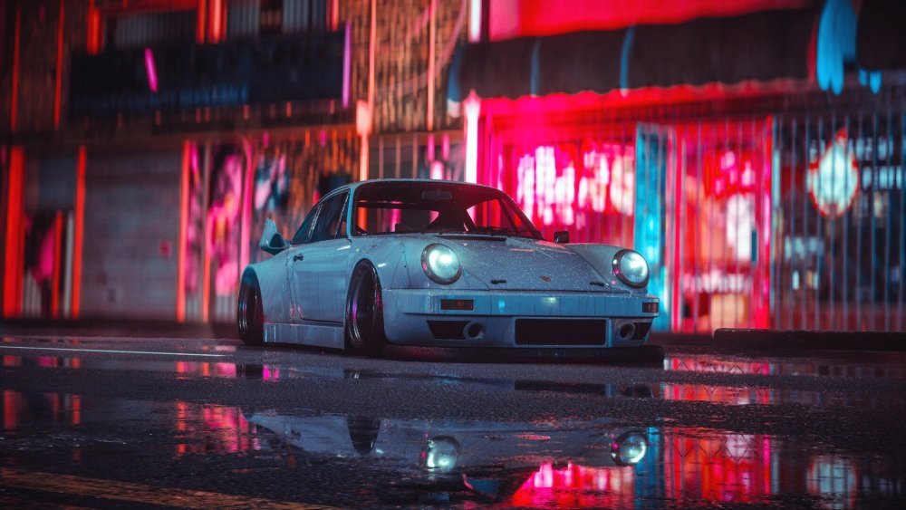 Порше 911 RWB Retro неон
