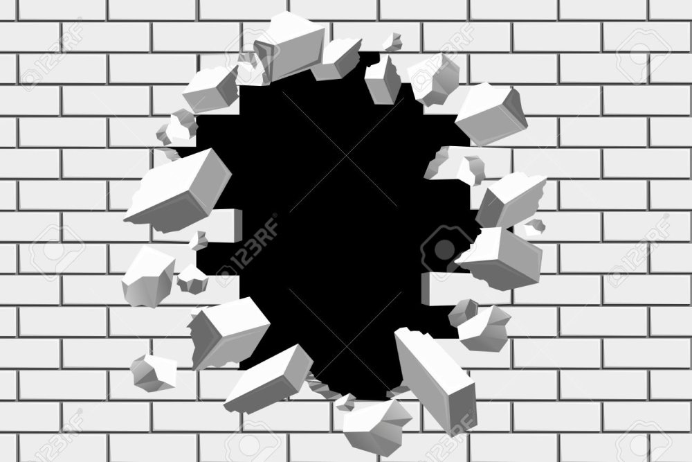 Дырка в кирпичной стене Графика