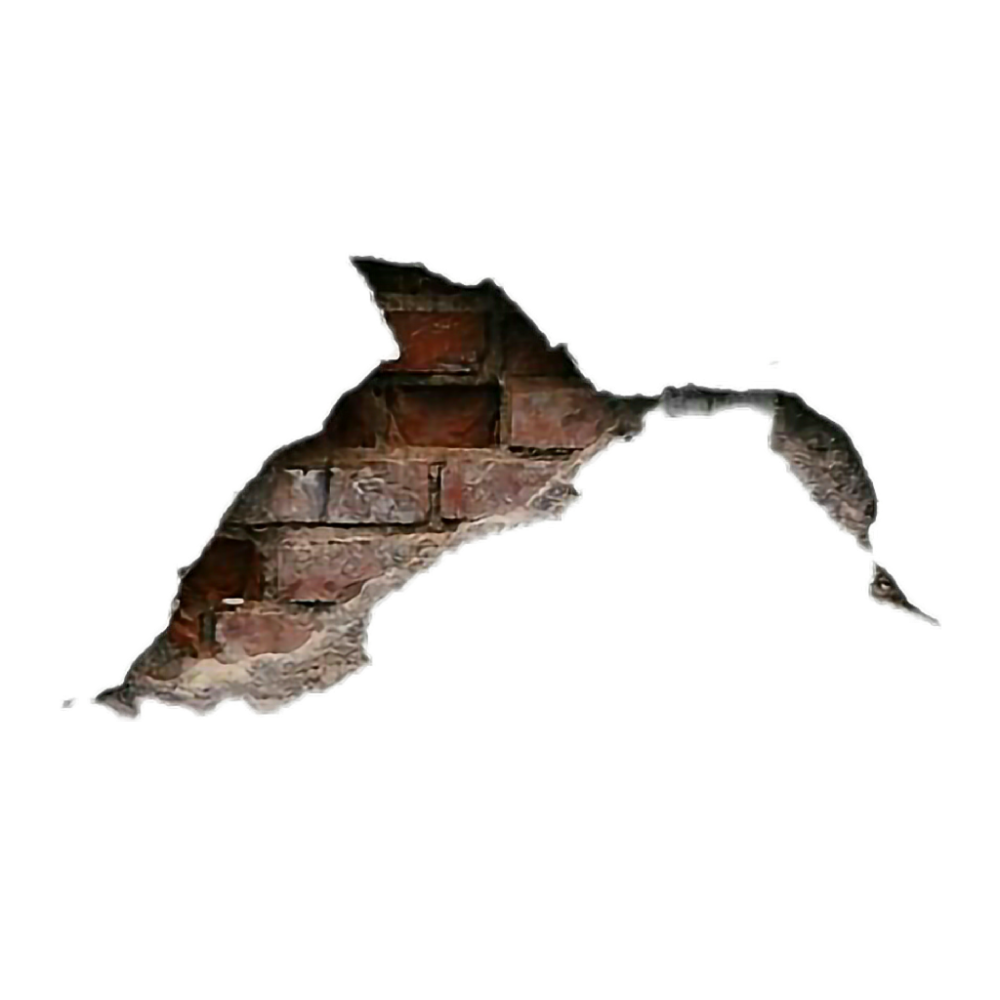 Разрушенная бетонная стена