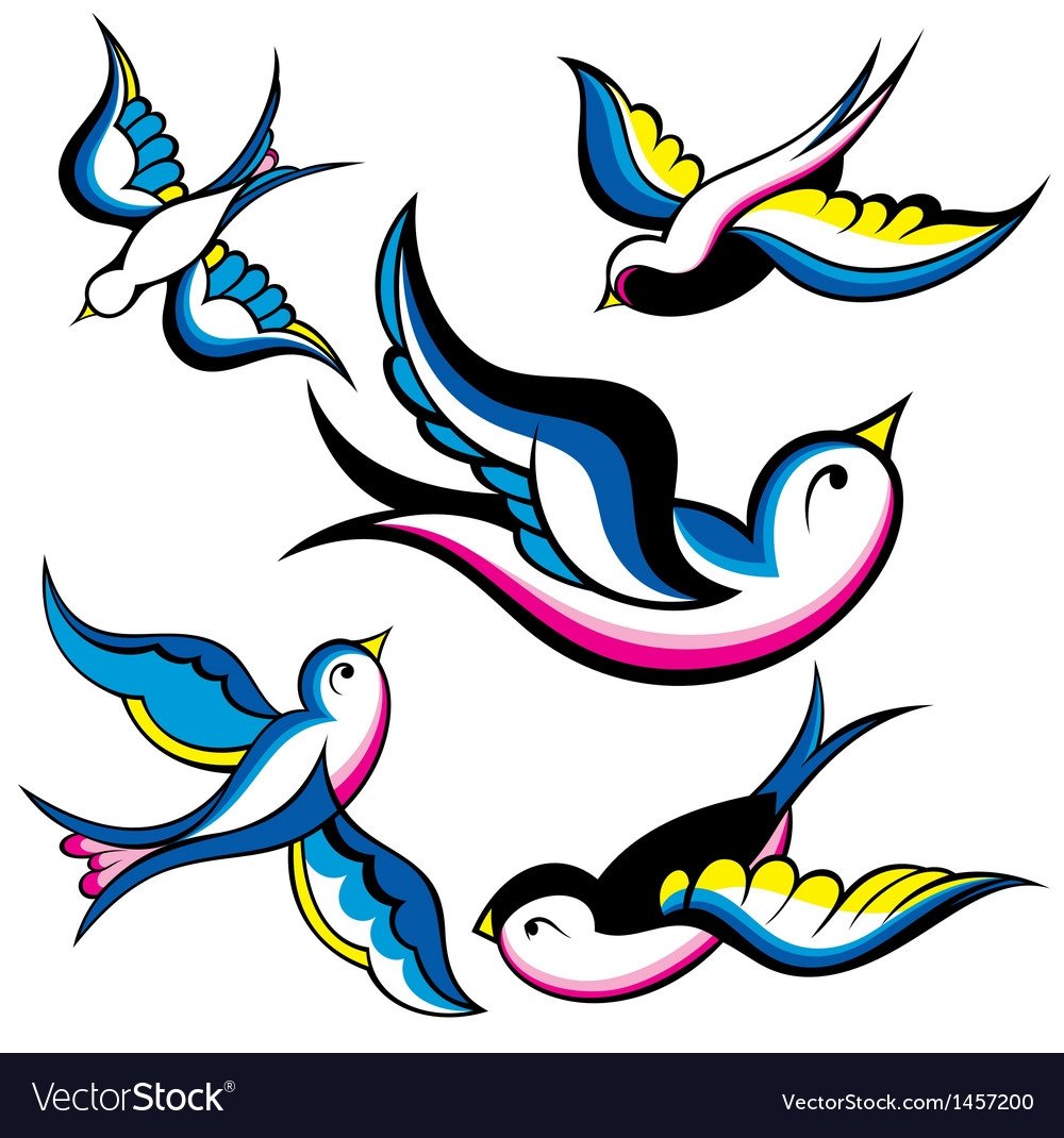 Контур летающей птицы