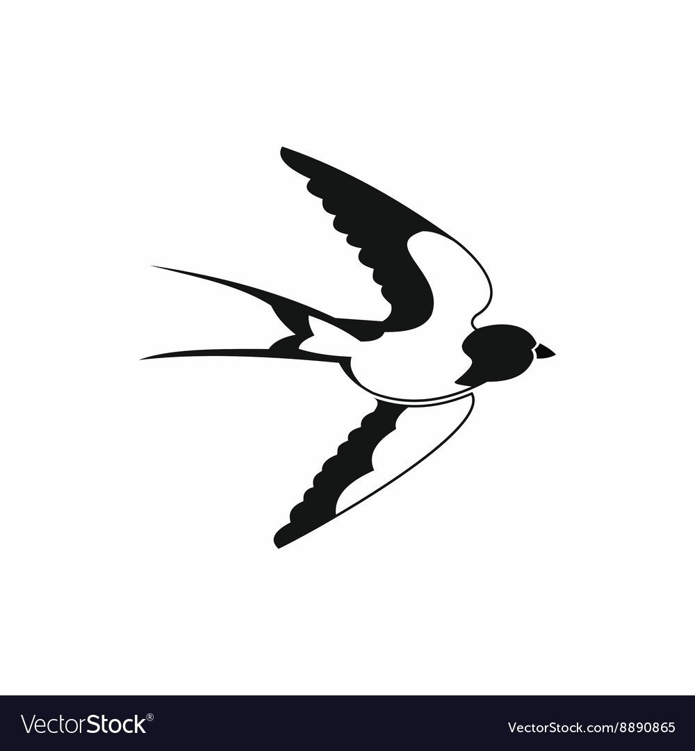 Тату Ласточка силуэт