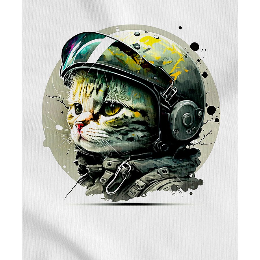 Кот в шлеме летчика