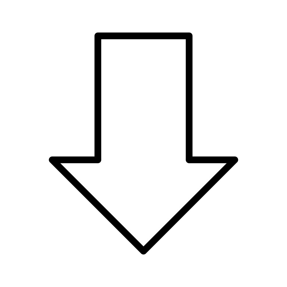 Белая стрелка вниз