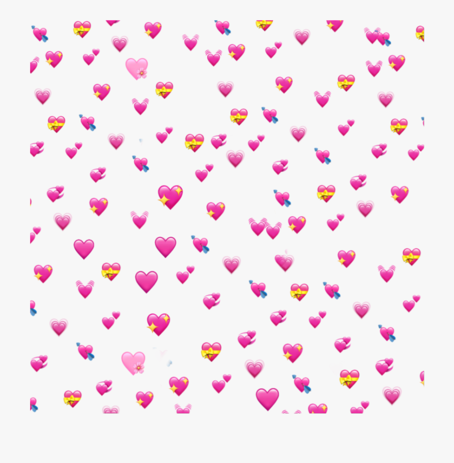 Много смайликов сердечек