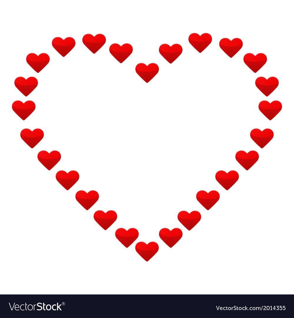 Сердце из маленьких сердечек