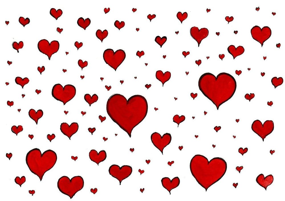 Много сердечек