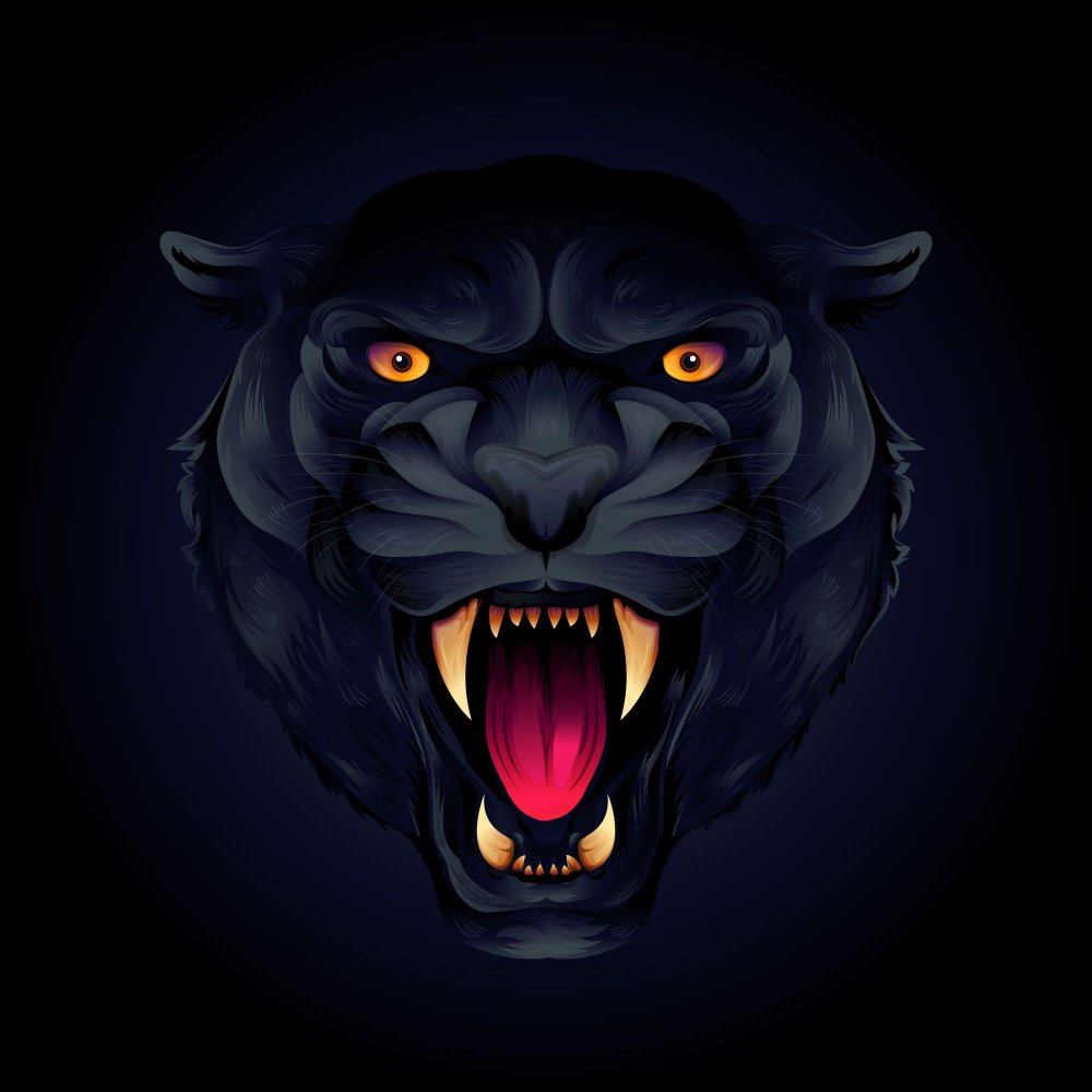 Алмазная мозаика пантера черная