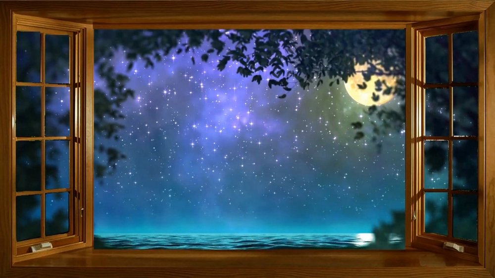Звездная ночь в окне