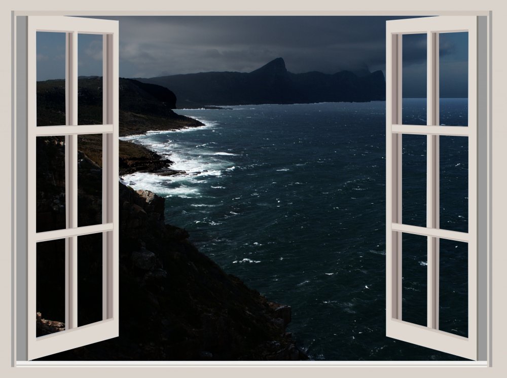 Вечер окно море