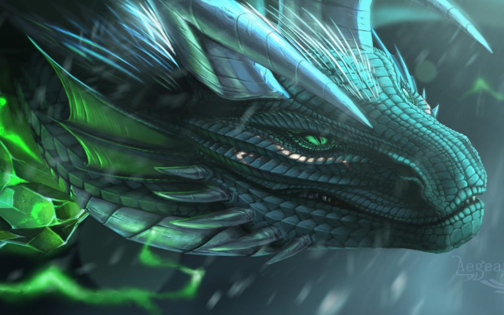 Дракон змеевидный зеленый