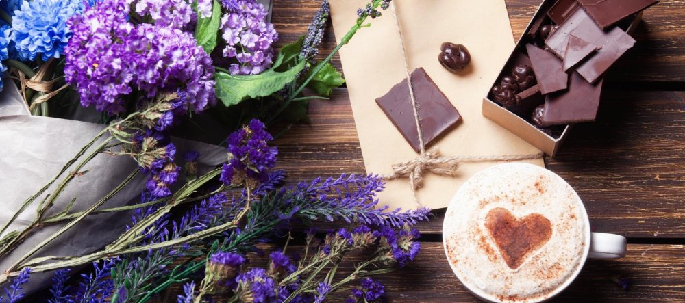 Лаванда стол кофе сверху