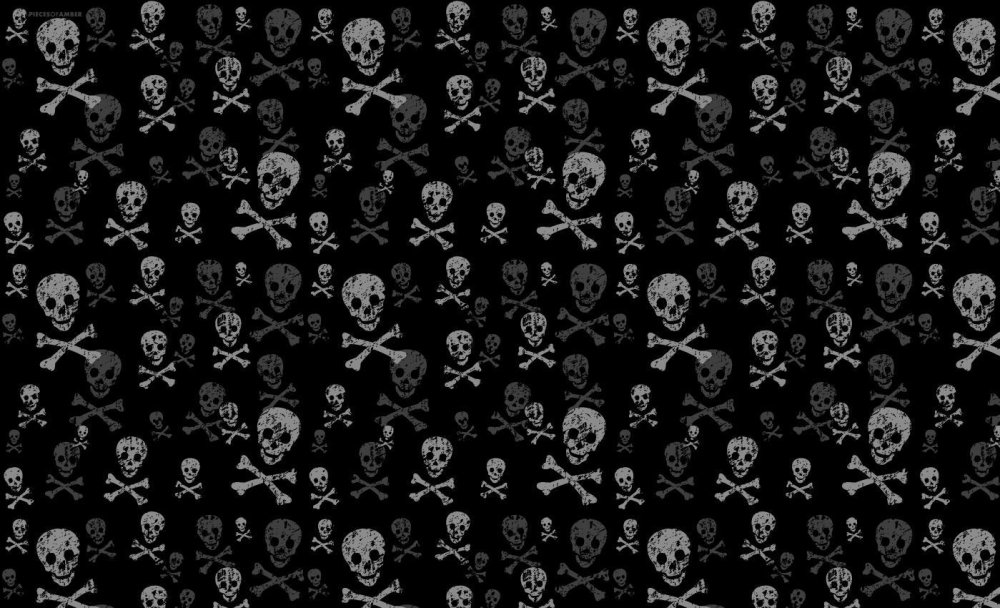 Череп на черном фоне