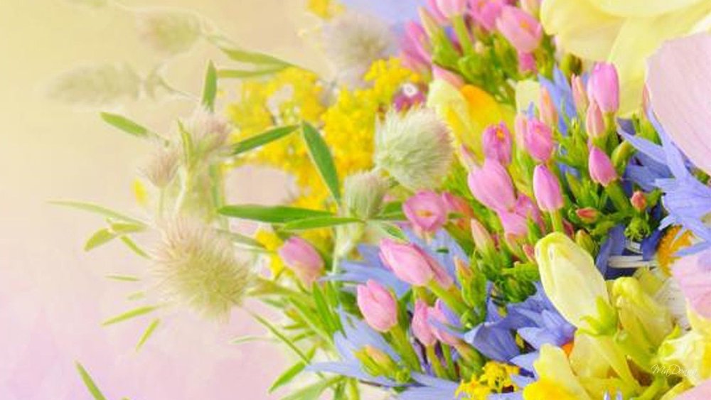 Фон с весенними цветами