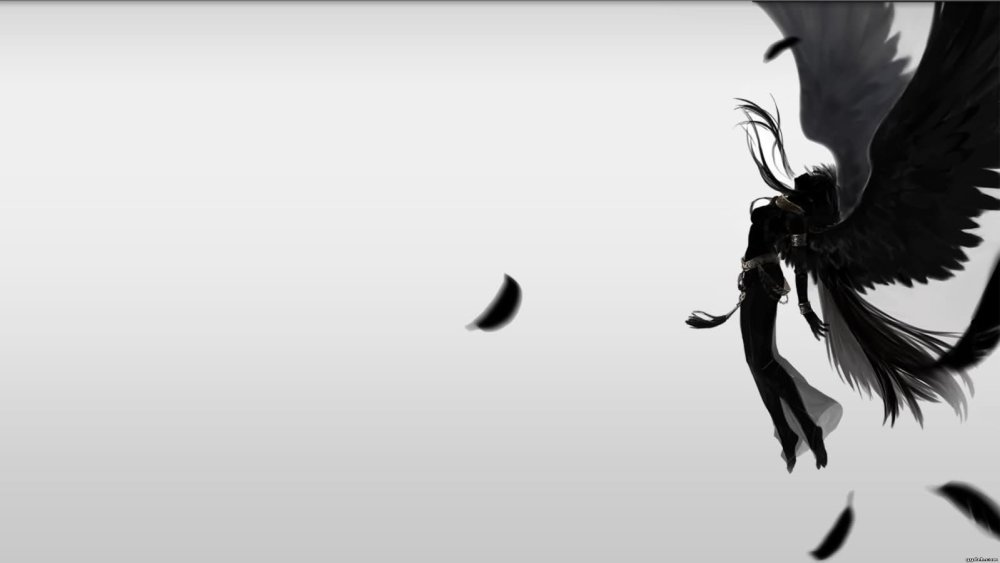 Крылья на темном фоне