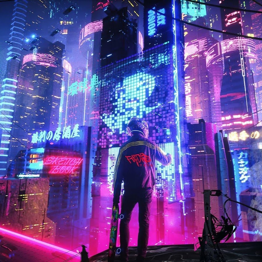 Sci Fi Cyberpunk улица арт