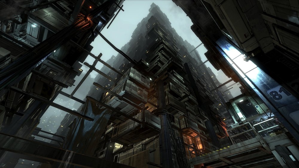 Cyberpunk 2077 человек на крыше