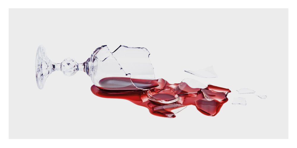 Падающий бокал