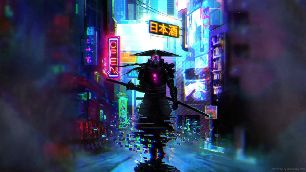 Cyberpunk 2077 Samurai неон