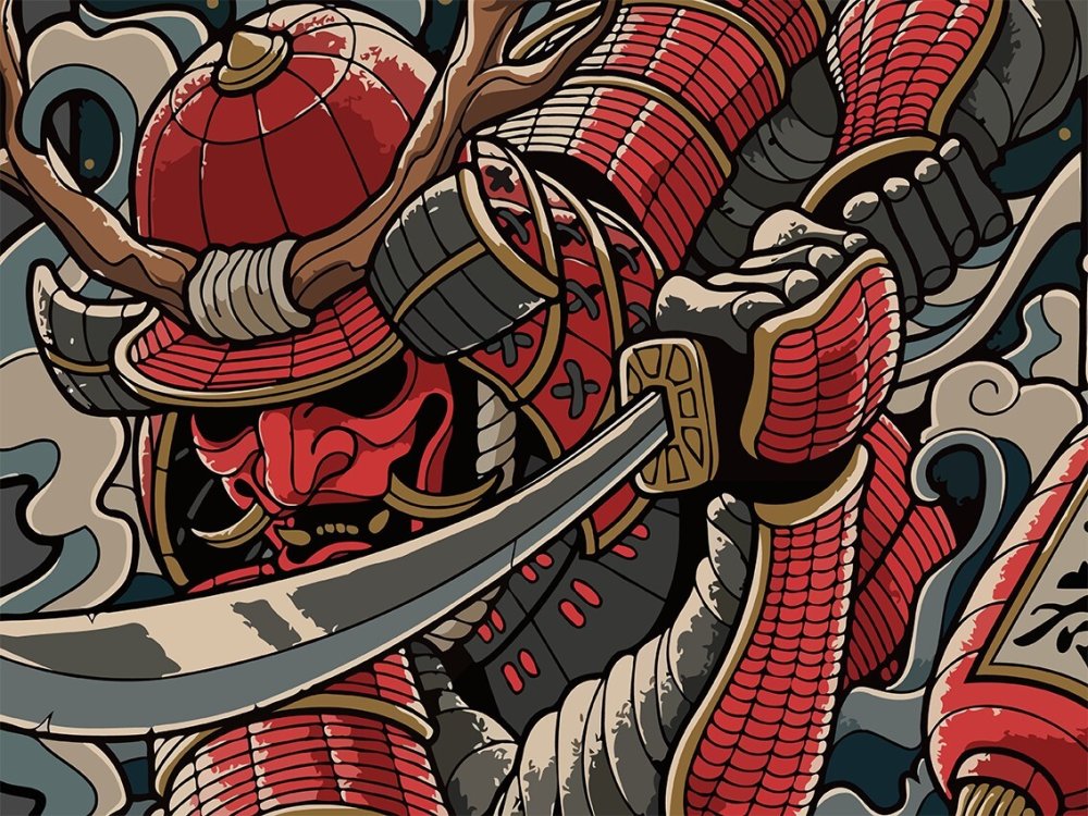 Демон Ронин Япония тату