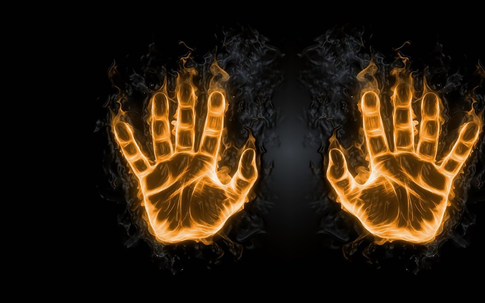 Мужчина и женщина в огне