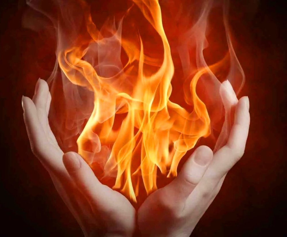 Огонь в руках анимация