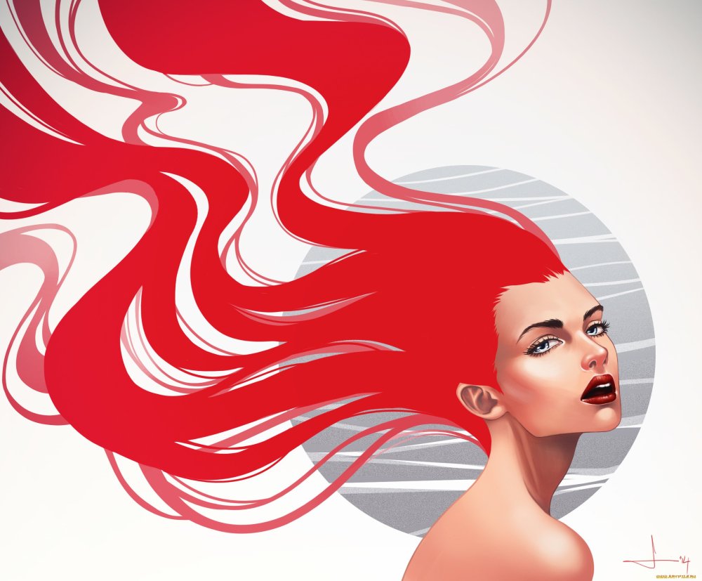 Девушка завивает волосы